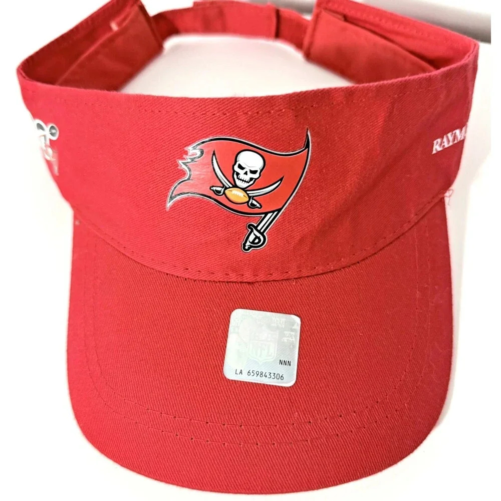 Tampa Bay Buccaneers Visor NFL 100 Season Raymond James Adjustable Red Cap